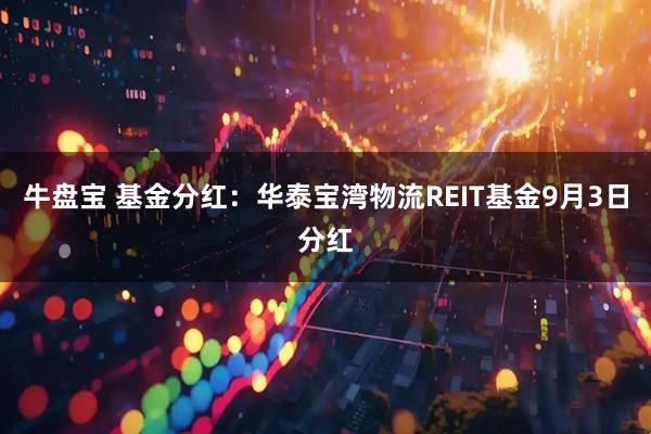 牛盘宝 基金分红：华泰宝湾物流REIT基金9月3日分红
