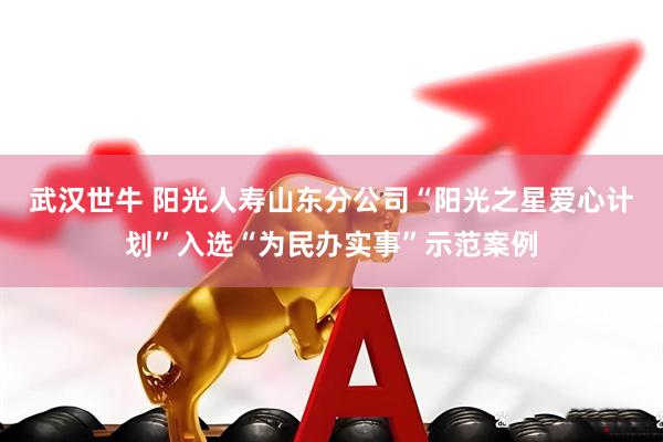武汉世牛 阳光人寿山东分公司“阳光之星爱心计划”入选“为民办实事”示范案例